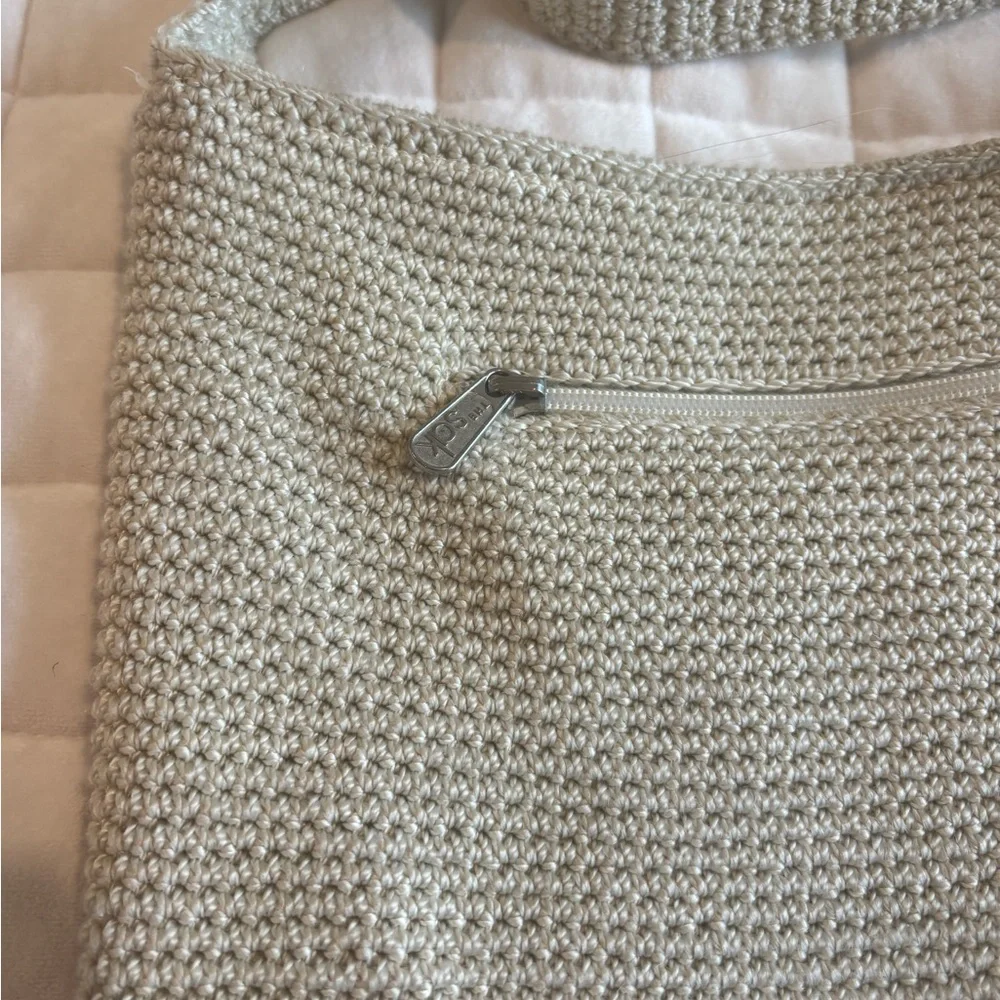 The Sak Cream Crochet Hobo Bag